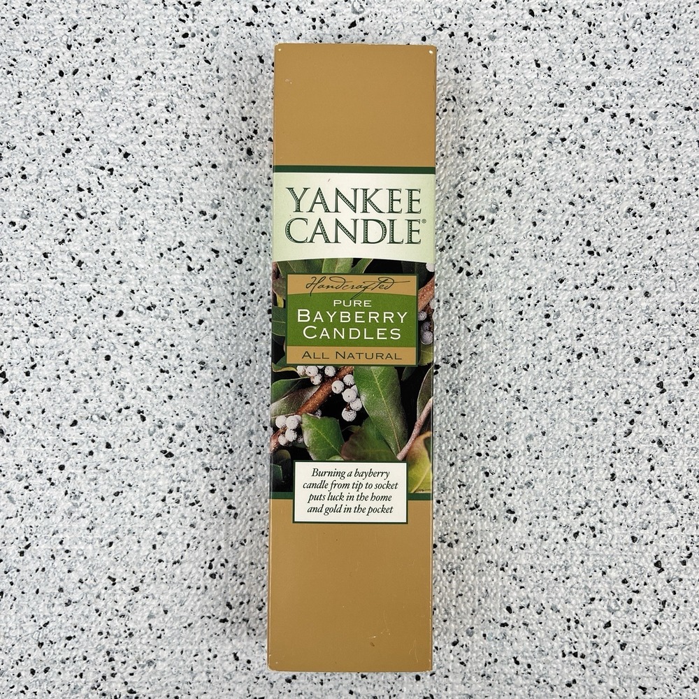 Yankee Candle Handcrafted Pure Bayberry‎ Taper Candles New Open Box 8"